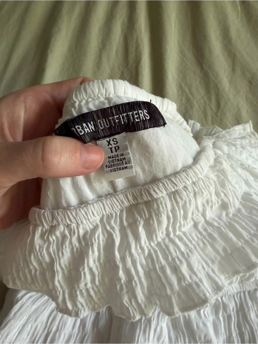 Urban Outfitters White Mini Ruffle Dress - Picture 3 of 7